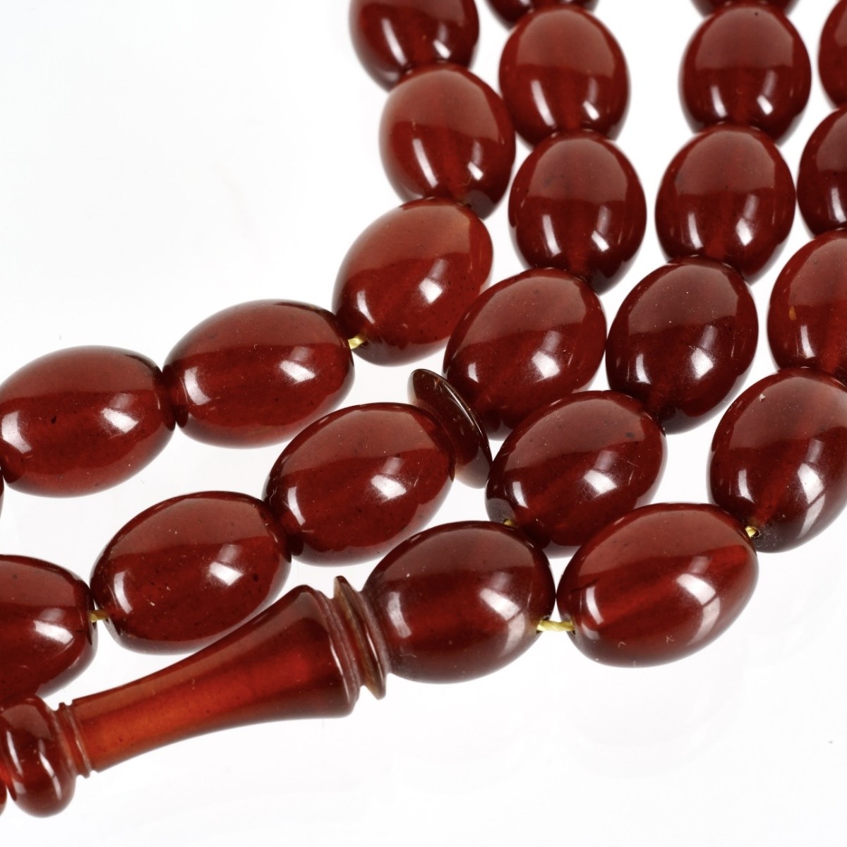 Фото - Четки мусульманские из янтаря «Оливка 1425 мм»