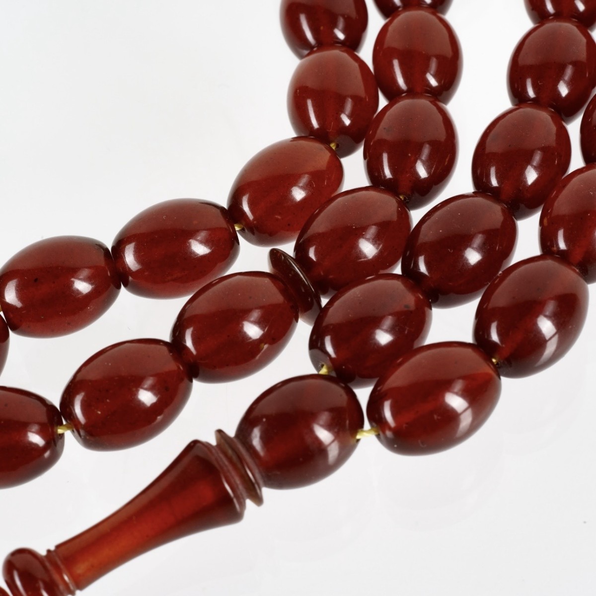 Фото - Четки мусульманские из янтаря «Оливка 1425 мм»