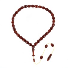 Четки мусульманские из янтаря «Оливка 1425 мм»