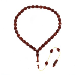 Четки мусульманские из янтаря «Оливка 1425 мм»