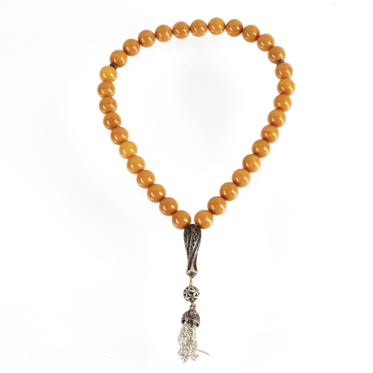 Фото - Четки мусульманские с серебряным минаретом арт 596я