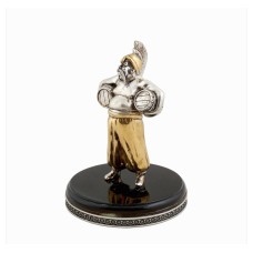 Серебряная статуэтка "Козак с бочками"