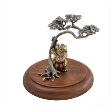Серебряная статуэтка "Тигр с деревом"
