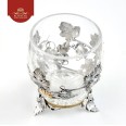 Фото - Хрустальный стакан с серебром «Виноград»