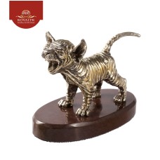 Серебряная статуэтка «Котёнок-Сфинкс»