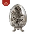 Фото - Срібне яйце «Божа матір з Ісусом Христом»