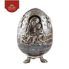 Серебряное яйцо «Божья Матерь с Иисусом Христом»