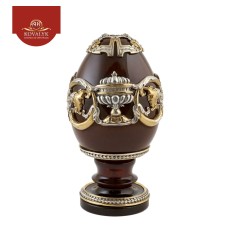 Сувенирное яйцо из янтаря и серебра «Фантазия»