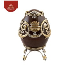 Сувенирное яйцо из янтаря и серебра «Мифы древней Греции»