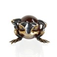 Фото - Серебряная статуэтка с янтарем «Денежная жабка»