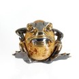Фото - Серебряная статуэтка с янтарем «Денежная жабка»