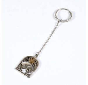 Серебряный брелок- знак зодиака «Телец»