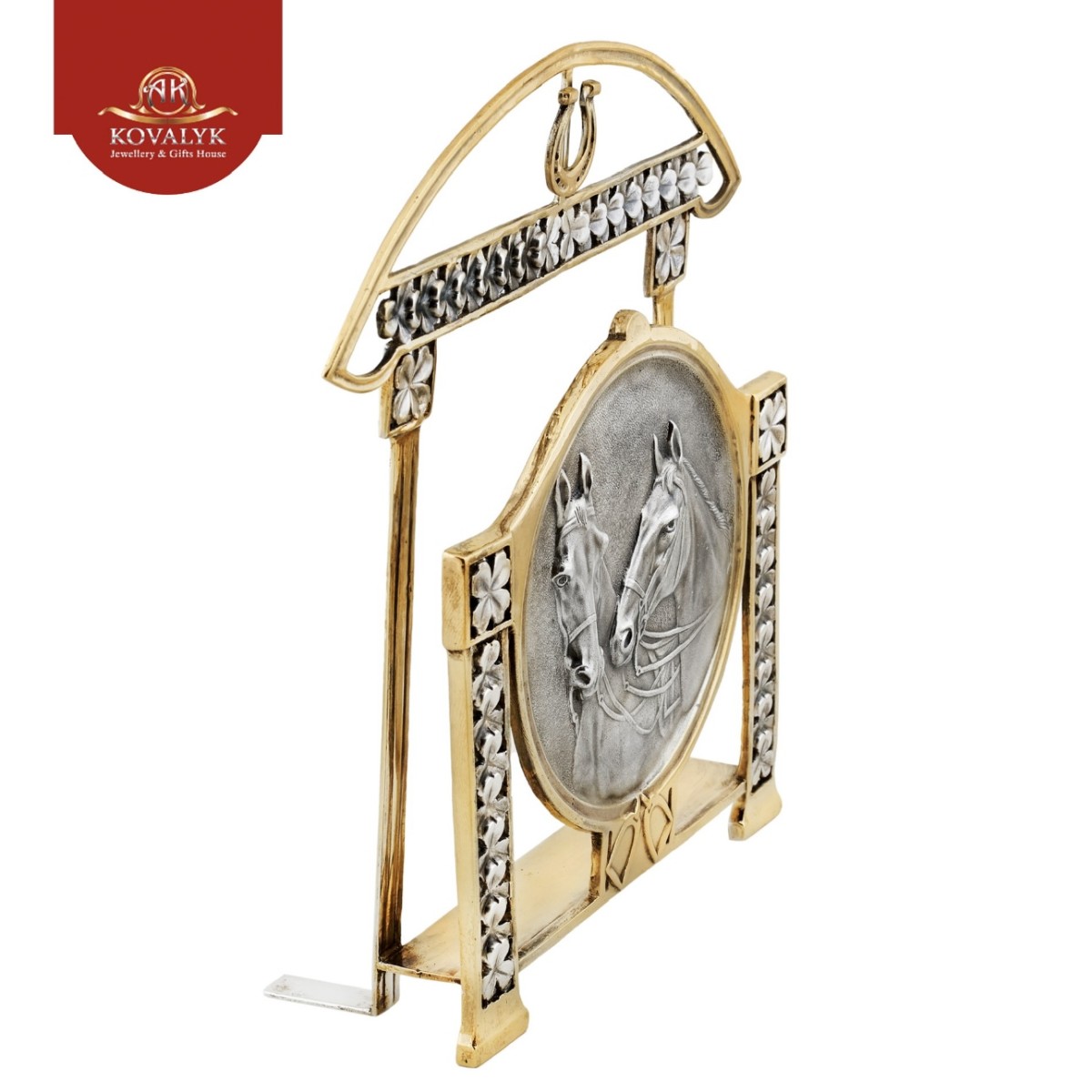 Фото - Серебряная салфетница "Лошади"