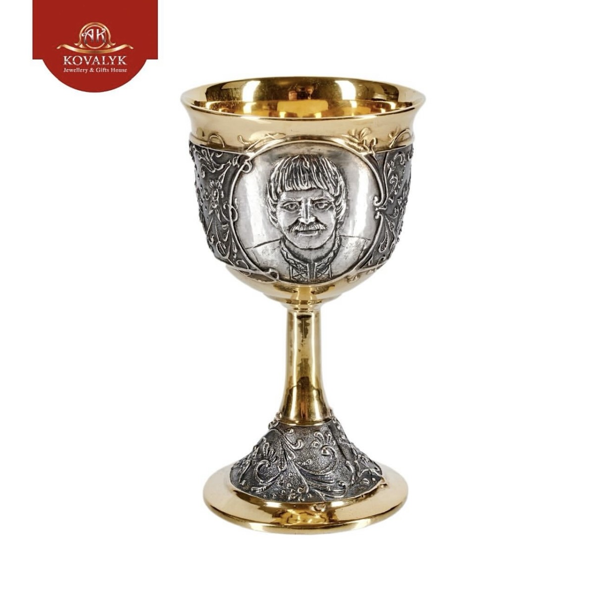 Фото - Серебряные рюмки-бокалы «Украинская пара»