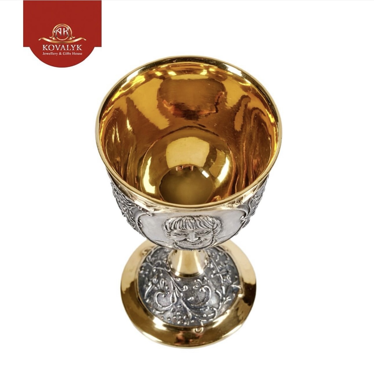 Фото - Серебряные рюмки-бокалы «Украинская пара»