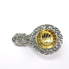 Серебряное сито для чая "Праздничный ужин»