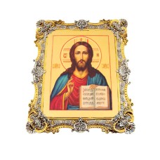Икона "Иисус Христос" в серебре