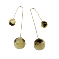 Янтарные серьги в серебре арт 132я