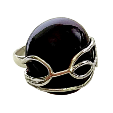 Серебряное кольцо с янтарём арт 2200я