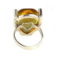 Фото - Серебряное кольцо с янтарем инклюз арт 59я