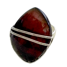 Серебряное кольцо с янтарём арт 2208я