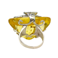 Фото - Серебряное кольцо с янтарём арт 1189Я