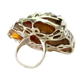 Фото - Серебряное кольцо с янтарём арт 2145Я