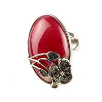 Серебряное кольцо с мукаитом арт 52я