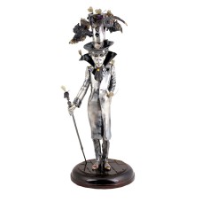 Серебряная статуэтка с янтарём "Повелитель сов"