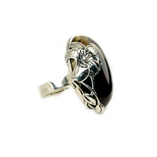 Кольцо в серебре с янтарем 100я