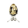 Фото - Янтарное яйцо на серебряной подставке