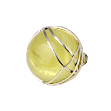 Серебряное кольцо с янтарем арт 126я