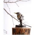 Фото - Серебряная статуэтка на янтарной подставке "Птах" 2201