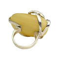 Фото - серебряное кольцо с янтарём арт 1200Я
