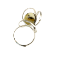 Фото - Серебряное кольцо с янтарем арт 128я