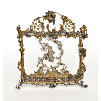 Серебряная рамка на 2 фото "Ажур"