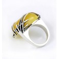 Фото - Серебряное кольцо с янтарем арт 12я