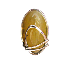 Серебряное кольцо с янтарем арт 252як
