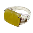 Фото - Серебряное кольцо с янтарём арт 7345Я