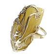 Фото - Янтарное кольцо в серебре арт 2144Я