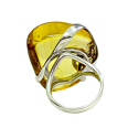 Фото - Серебряное кольцо с янтарём  арт 1173Я