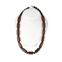 Красивые янтарные бусы 273я с серебром