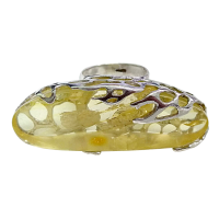 Серебряное кольцо с янтарём арт 1184Я