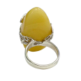 Фото - Серебряное кольцо с янтарём арт 1176Я