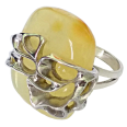 Фото - Серебряное кольцо с янтарём арт 1169Я