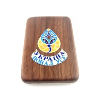 Деревянный портсигар "Украина понад усе"