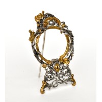 Серебряная фоторамка "Цветы"