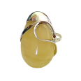 Фото - Серебряное кольцо с янтарём арт 1197Я