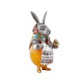 Фото - Серебряная статуэтка "Пасхальная крольчиха с писанкой "