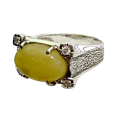 Фото - Серебряное кольцо с янтарём арт 1388Я